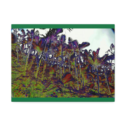 Canvas Stretched - Forest@Home - El Yunque - Recovering from Hurricane Maria - Color modified view of the Sierra Palm forest - Green Forest Home