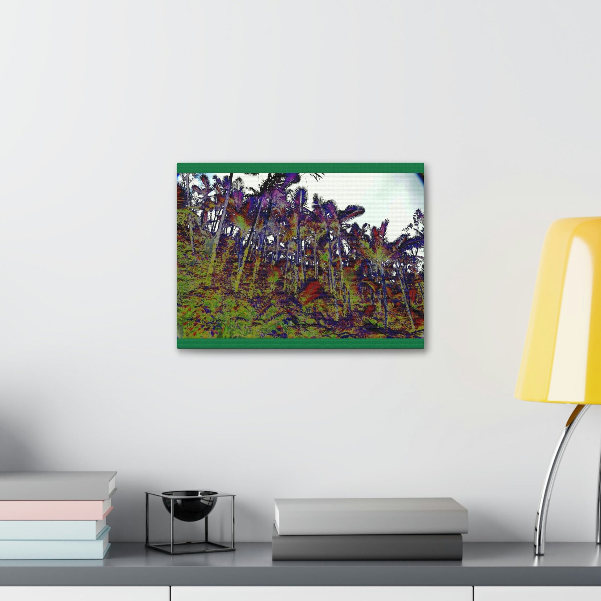 Canvas Stretched - Forest@Home - El Yunque - Recovering from Hurricane Maria - Color modified view of the Sierra Palm forest - Green Forest Home