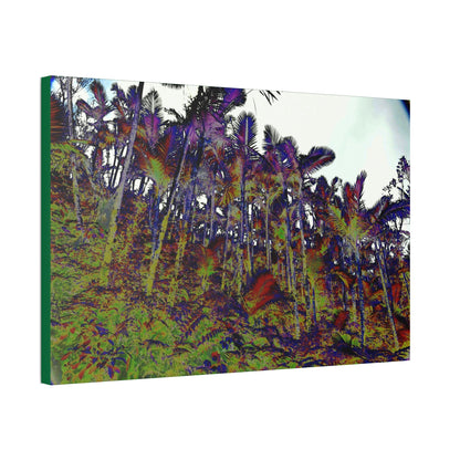 Canvas Stretched - Forest@Home - El Yunque - Recovering from Hurricane Maria - Color modified view of the Sierra Palm forest - Green Forest Home