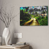 Canvas Stretched - Forest@Home - El Yunque - Recovering from Hurricane Maria - Color modified view road reveals amazing details - Green Forest Home