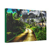 Canvas Stretched - Forest@Home - El Yunque - Recovering from Hurricane Maria - Color modified view road reveals amazing details - Green Forest Home