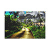 Canvas Stretched - Forest@Home - El Yunque - Recovering from Hurricane Maria - Color modified view road reveals amazing details - Green Forest Home