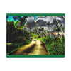 Canvas Stretched - Forest@Home - El Yunque - Recovering from Hurricane Maria - Color modified view road reveals amazing details - Green Forest Home