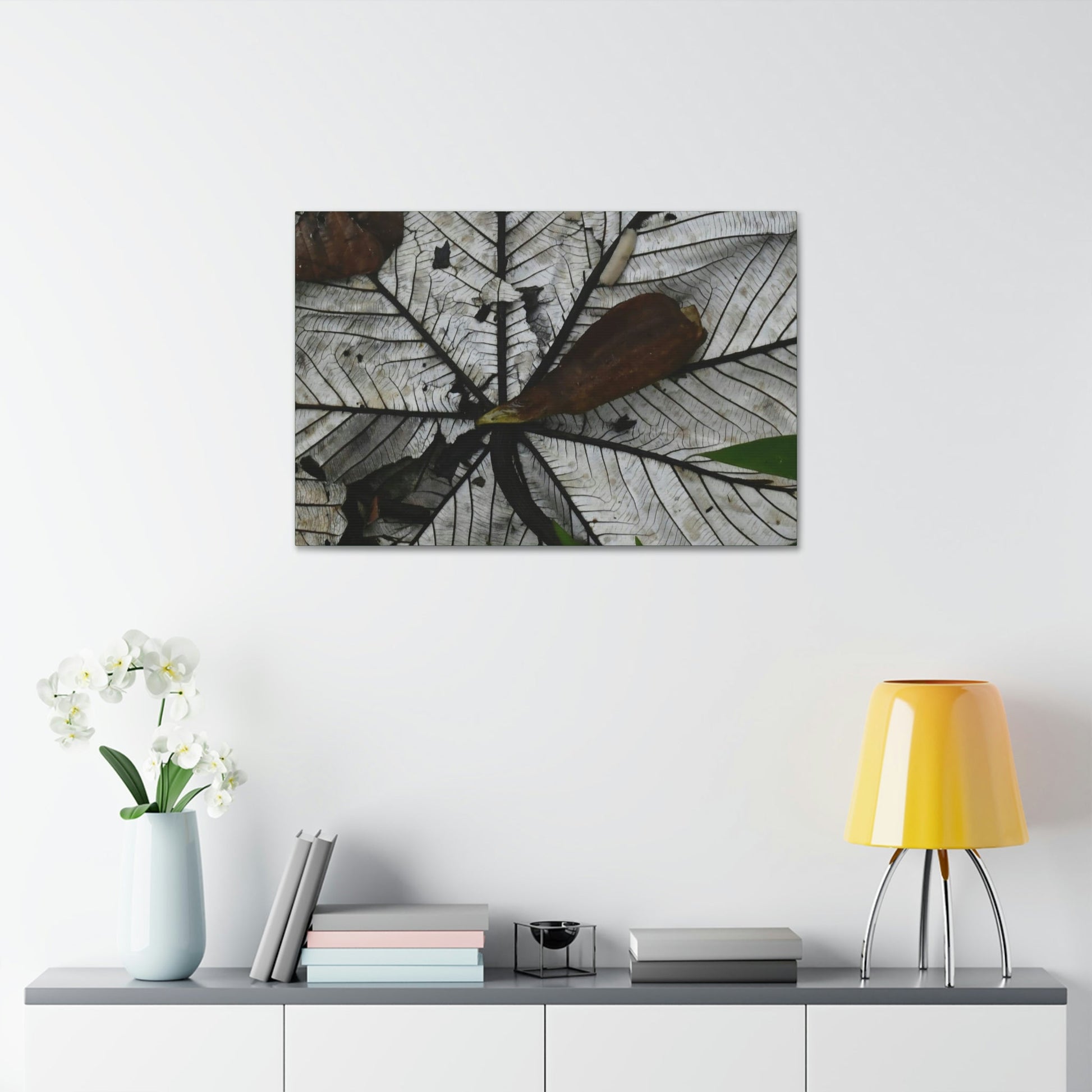 Canvas Stretched - Forest@Home - El Yunque - Recovering from Hurricane Maria - Fallen Yagrumo leaf in and leaf cover - Tradwinds - Green Forest Home