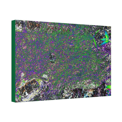 Canvas Stretched - Forest@Home - El Yunque - Recovering from Hurricane Maria - Rare thread-like plant grows on very humid parts - Tradewinds - Green Forest Home