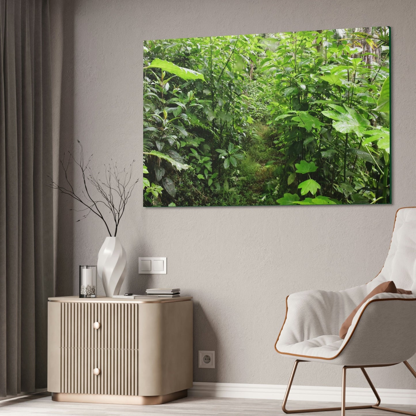 Canvas Stretched - Forest@Home - El Yunque - Recovering from Hurricane Maria - This is how a good part of the tral Tradewinds looks like - Green Forest Home
