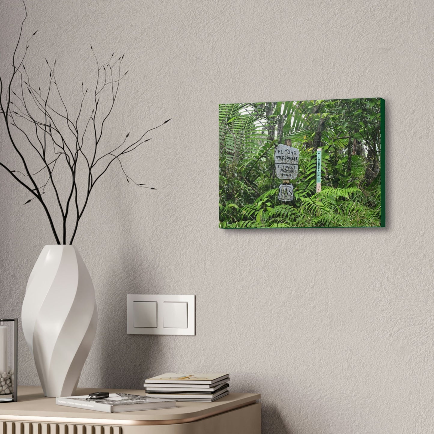 Canvas Stretched - Forest@Home - El Yunque - Recovering from Hurricane Maria - Tradewinds trail mark the official start of El Toro wilderness - Green Forest Home