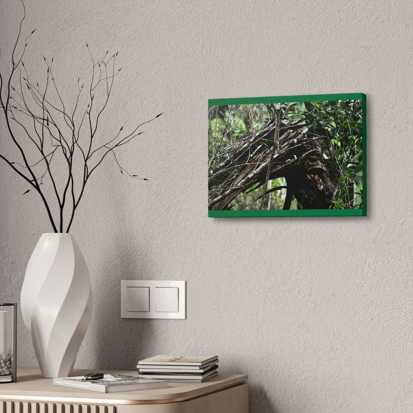 Canvas Stretched - Forest@Home - El Yunque - Recovering from Hurricane Maria - Tradewinds trail shows a broken tree - Green Forest Home