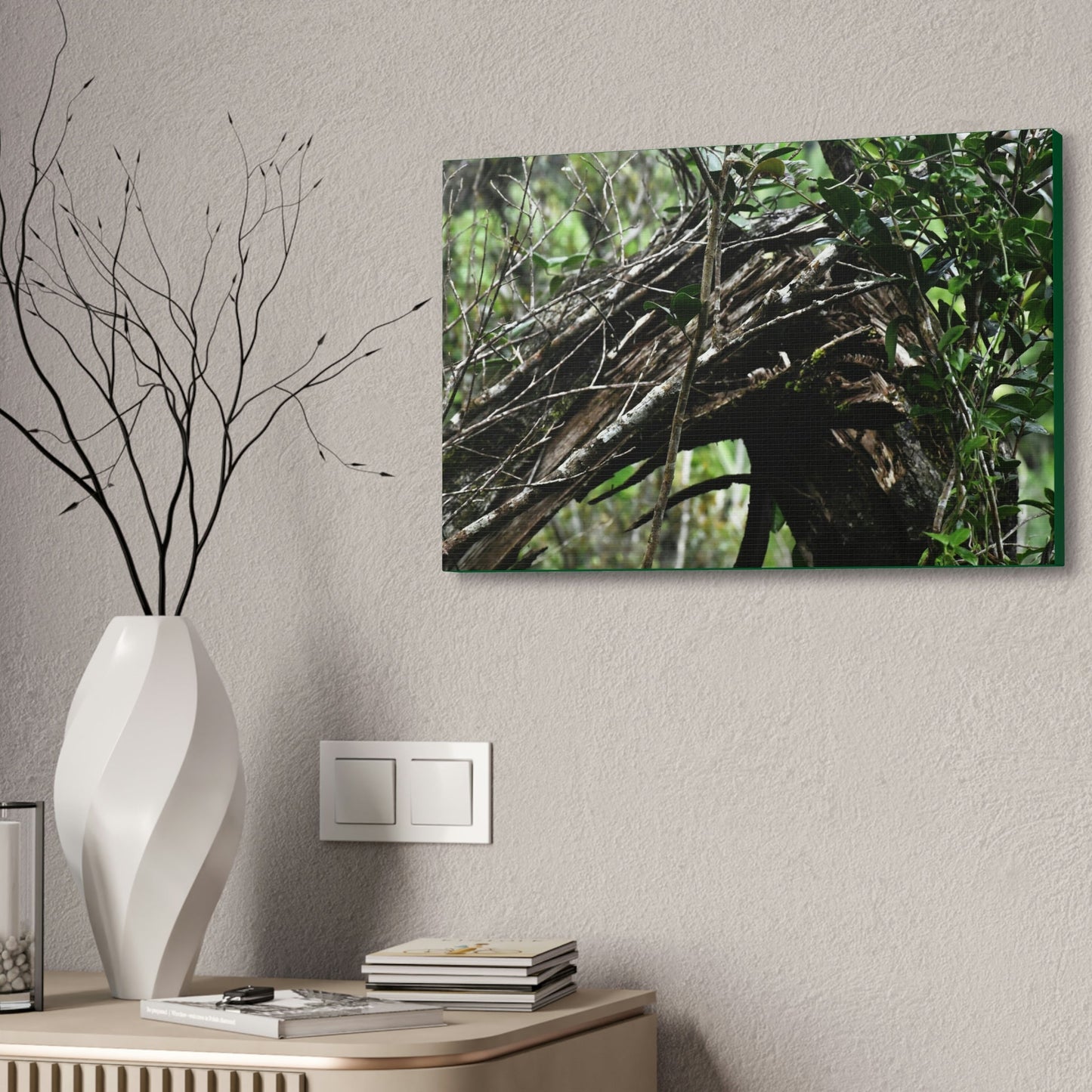 Canvas Stretched - Forest@Home - El Yunque - Recovering from Hurricane Maria - Tradewinds trail shows a broken tree - Green Forest Home