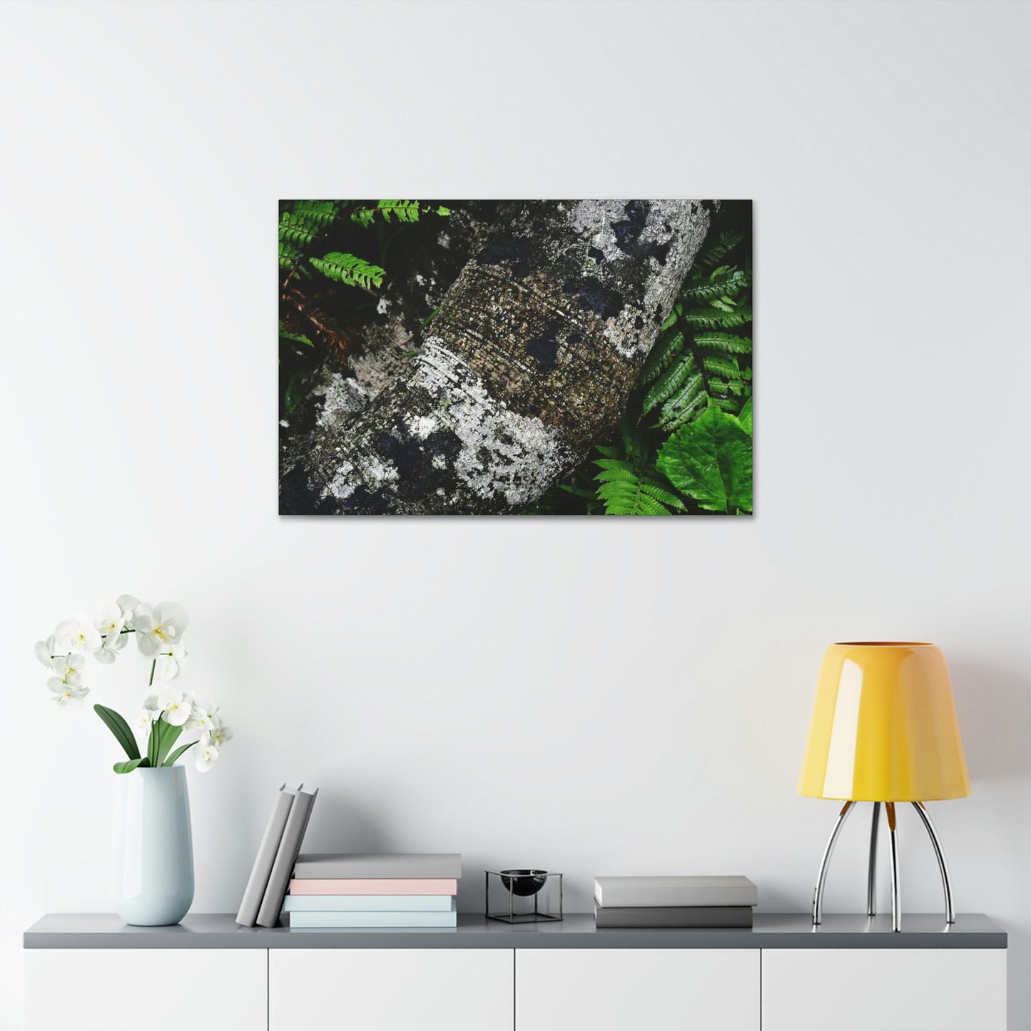 Canvas Stretched - Forest@Home - El Yunque - Recovering from Hurricane Maria - Tradewinds trail trees trunk bend to stay low during storms - Green Forest Home