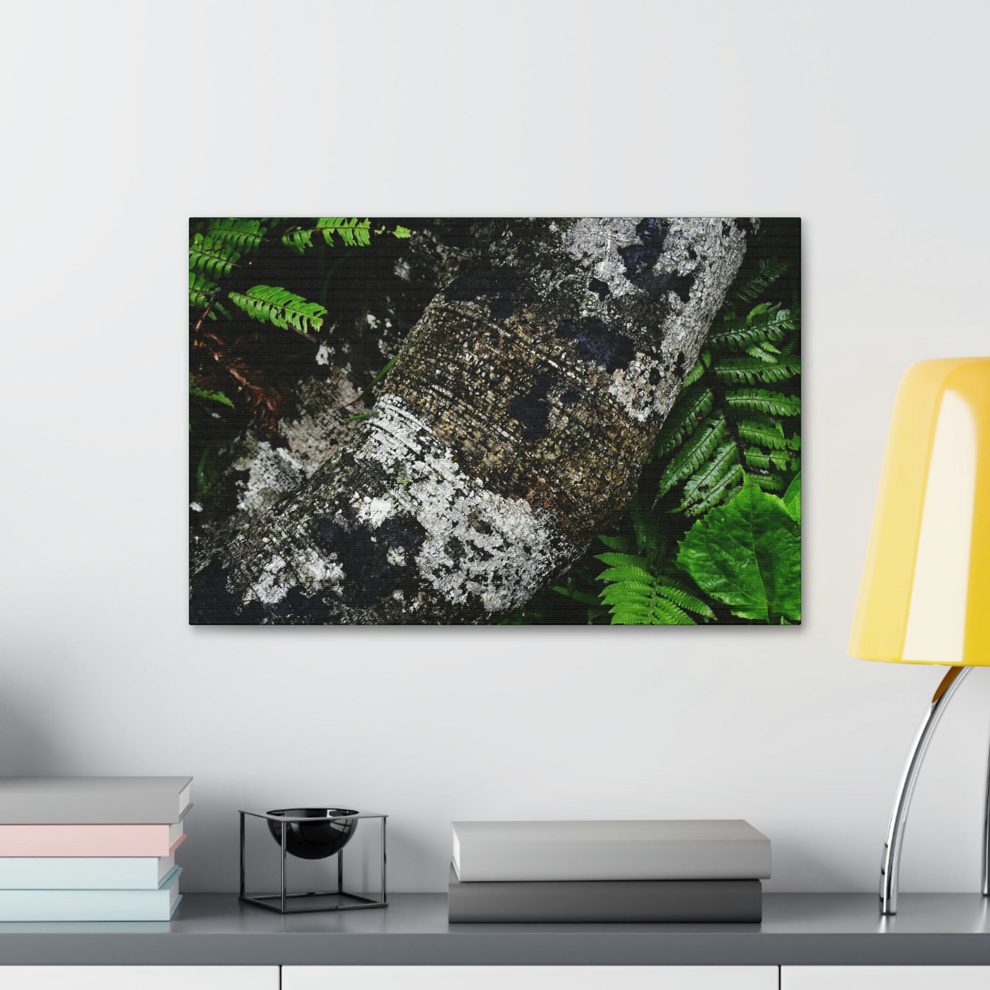Canvas Stretched - Forest@Home - El Yunque - Recovering from Hurricane Maria - Tradewinds trail trees trunk bend to stay low during storms - Green Forest Home