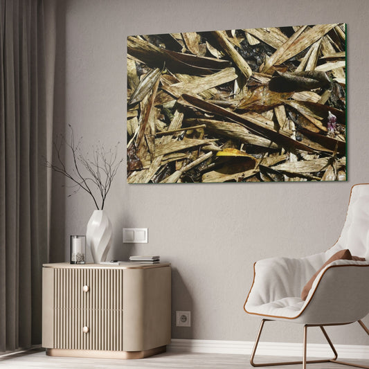 Canvas Stretched - Forest@Home - El Yunque - Rio Sabana park - Dry bamboos leaves for multiple decorations & sizes - Green Forest Home