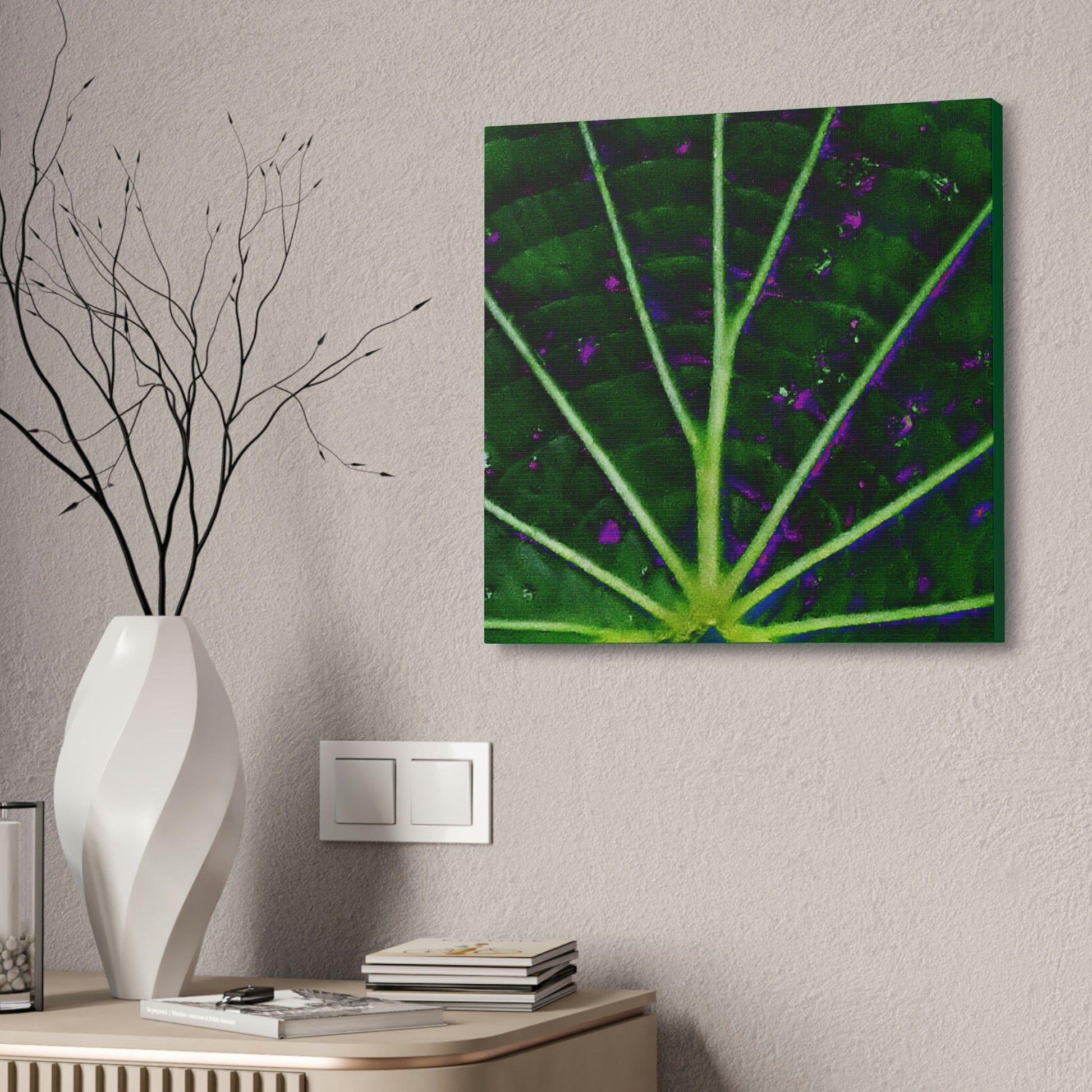 Canvas Stretched - Forest@Home - El Yunque - The center of the Vaquiña leaf - used in teas for kidney health - Green Forest Home