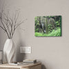 Canvas Stretched - Forest@Home - El Yunque - The longest roots we have seen of a Sierra Palm - early Tradewinds Trail - Green Forest Home