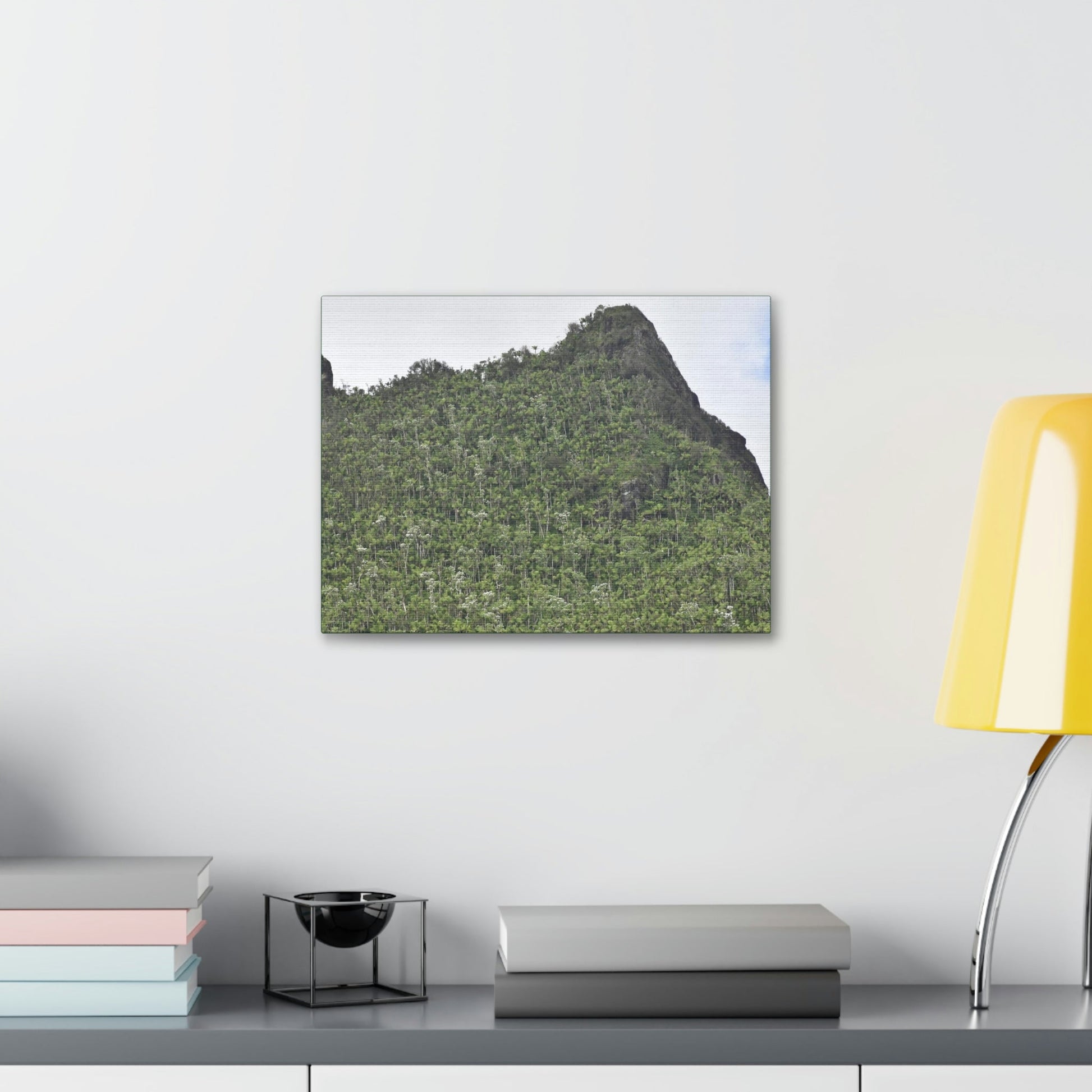 Canvas Stretched - Forest@Home - El Yunque - The peaks near El Yunque peak in recovery after the Hurricane Maria 140mph winds - Green Forest Home