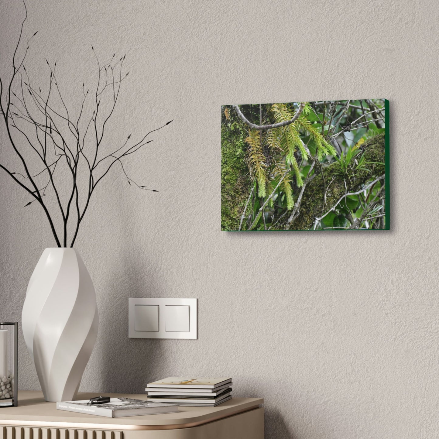 Canvas Stretched - Forest@Home - El Yunque - With 200 inches of rain/year it supports 250 tree species in 30,000 acres - Green Forest Home
