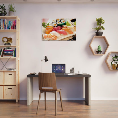 Canvas/Framed Poster - The best food in the world - Japanese Sushi - ideal for the kitchen & restaurants - Japan - Green Forest Home
