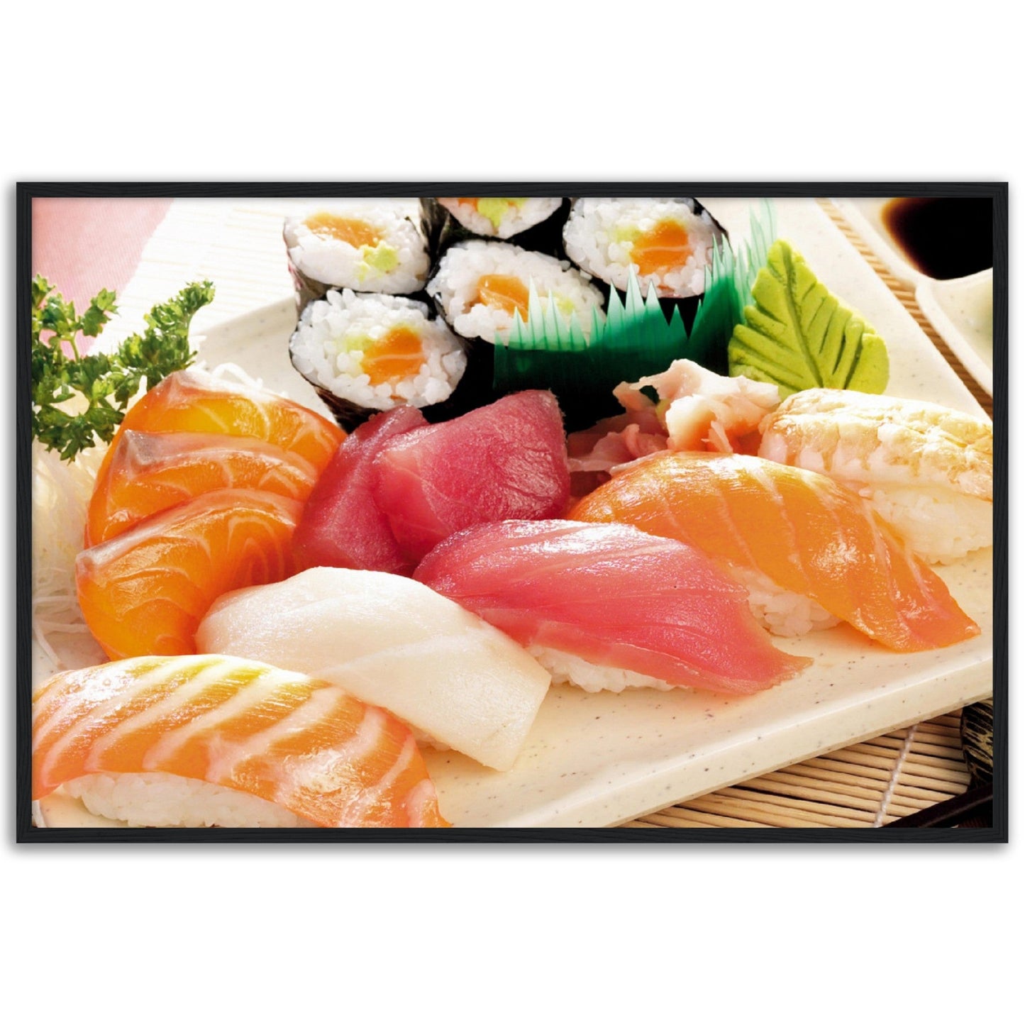 Canvas/Framed Poster - The best food in the world - Japanese Sushi - ideal for the kitchen & restaurants - Japan - Green Forest Home