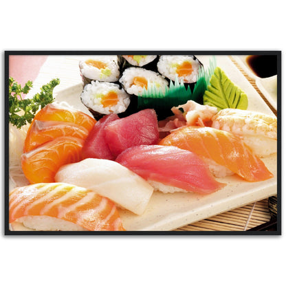 Canvas/Framed Poster - The best food in the world - Japanese Sushi - ideal for the kitchen & restaurants - Japan - Green Forest Home