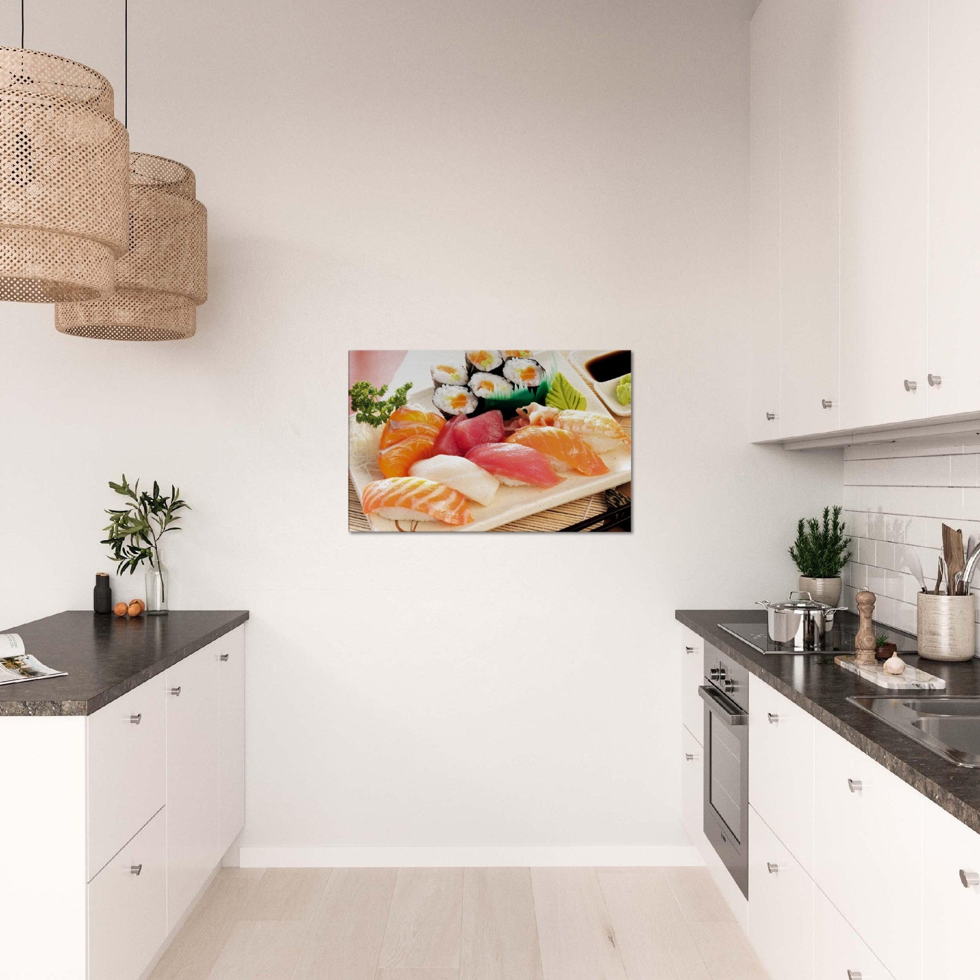 Canvas/Framed Poster - The best food in the world - Japanese Sushi - ideal for the kitchen & restaurants - Japan - Green Forest Home