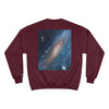 Champion Sweatshirt - NASA/HUBBLE achievements - image of our closest Galaxy ANDROMEDA (2.5M light years) - same image both sides - Green Forest Home
