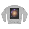 Champion Sweatshirt - NASA/HUBBLE achievements - images of distant Galaxies like El Sombrero and spiral Galaxy in back - Green Forest Home