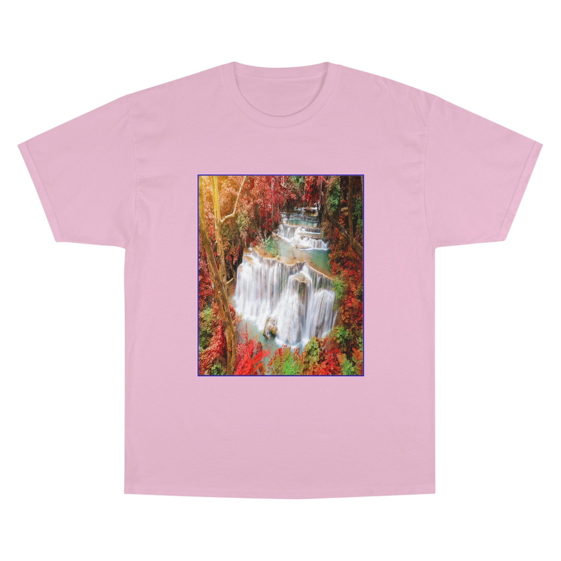 Champion T-Shirt - Deep forest waterfall in autumn scene at Huay Mae Kamin waterfall National Park Kanjanaburi - Thailand ASIA - Green Forest Home