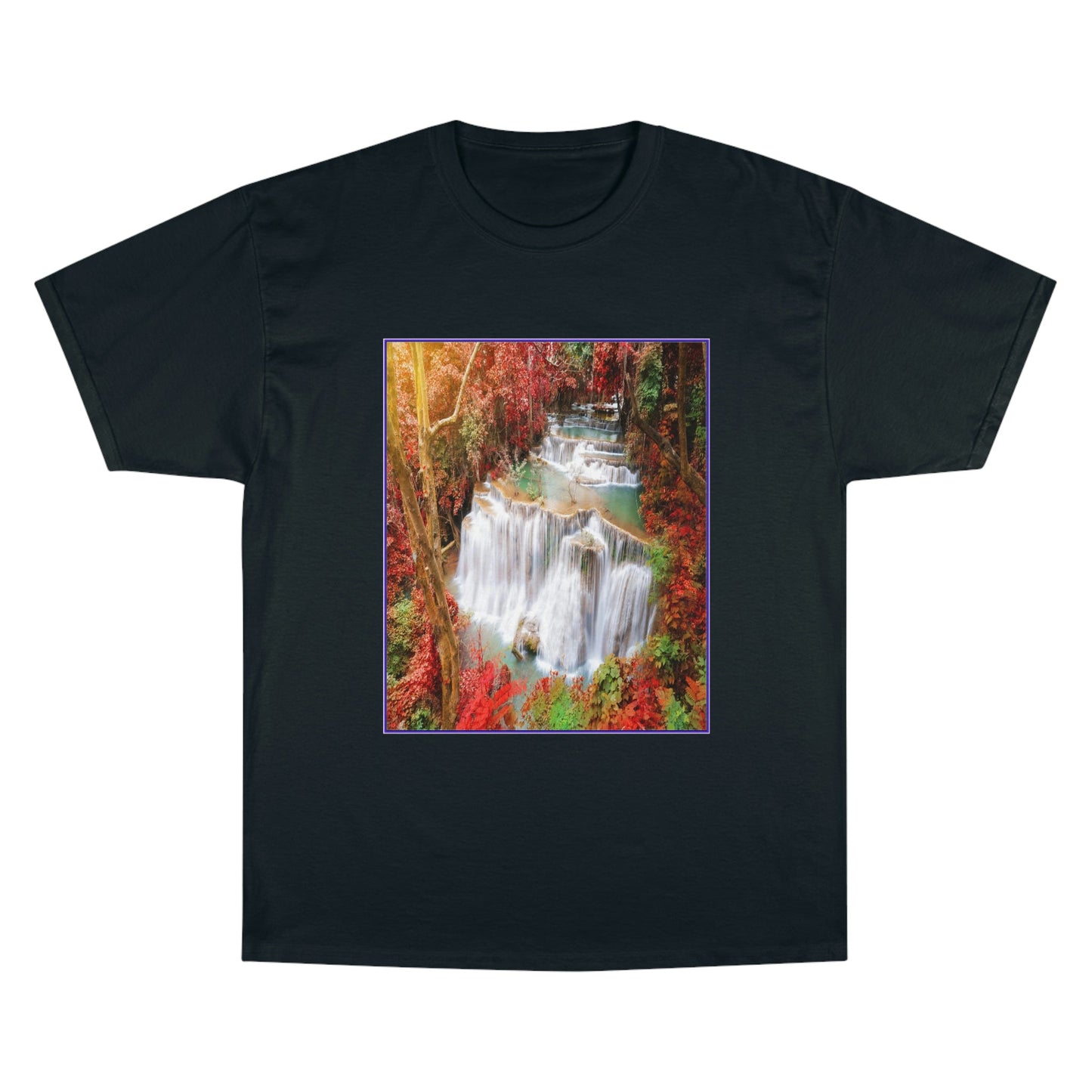 Champion T-Shirt - Deep forest waterfall in autumn scene at Huay Mae Kamin waterfall National Park Kanjanaburi - Thailand ASIA - Green Forest Home