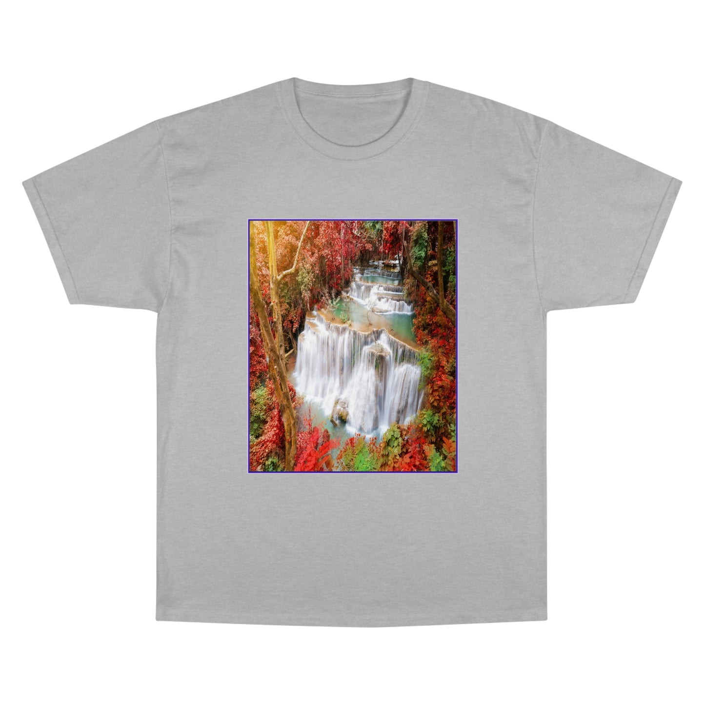 Champion T-Shirt - Deep forest waterfall in autumn scene at Huay Mae Kamin waterfall National Park Kanjanaburi - Thailand ASIA - Green Forest Home