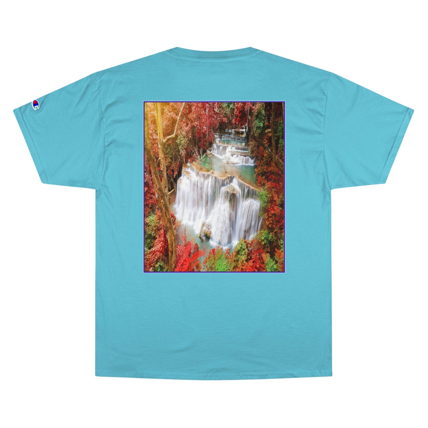 Champion T-Shirt - Deep forest waterfall in autumn scene at Huay Mae Kamin waterfall National Park Kanjanaburi - Thailand ASIA - Green Forest Home
