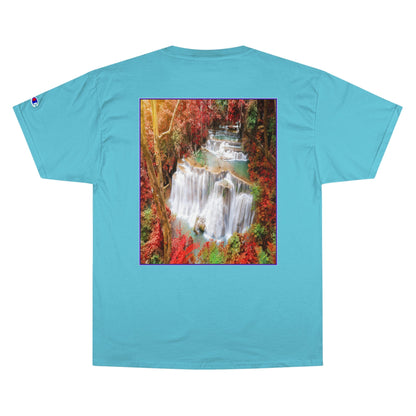 Champion T-Shirt - Deep forest waterfall in autumn scene at Huay Mae Kamin waterfall National Park Kanjanaburi - Thailand ASIA - Green Forest Home