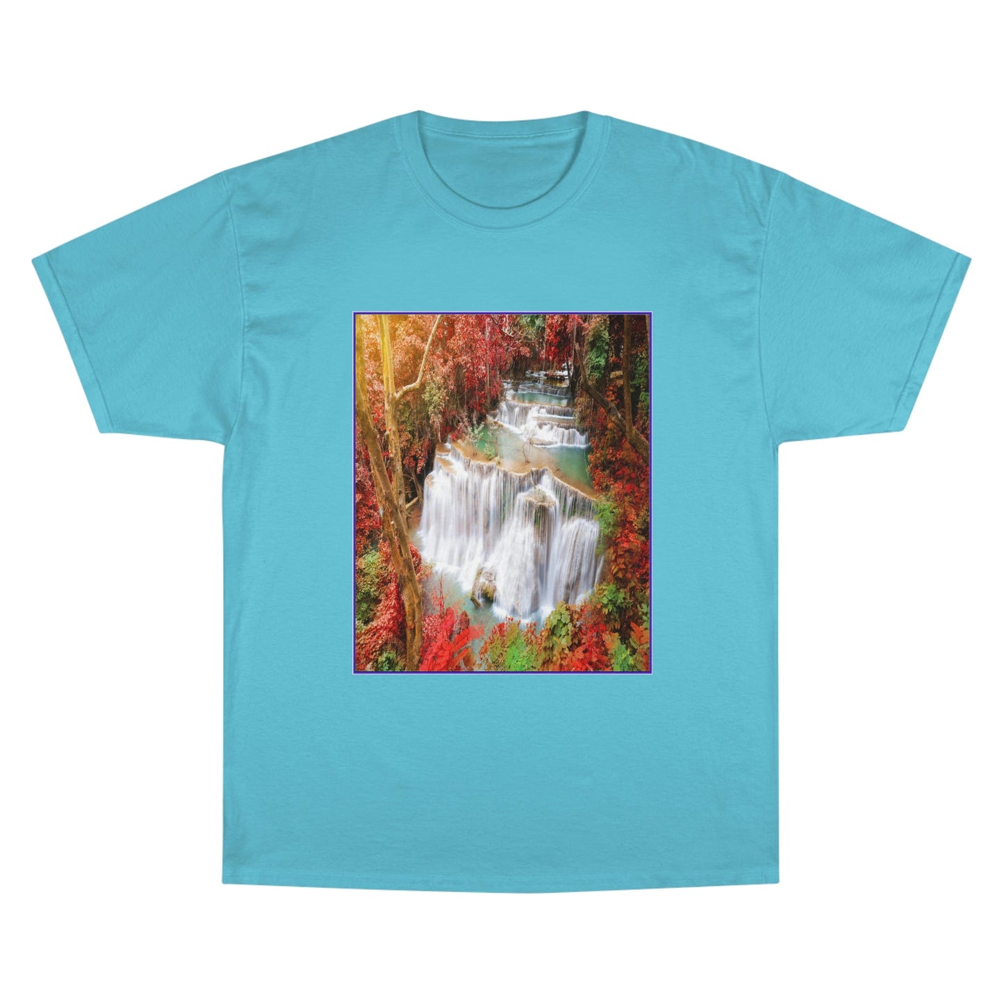 Champion T-Shirt - Deep forest waterfall in autumn scene at Huay Mae Kamin waterfall National Park Kanjanaburi - Thailand ASIA - Green Forest Home