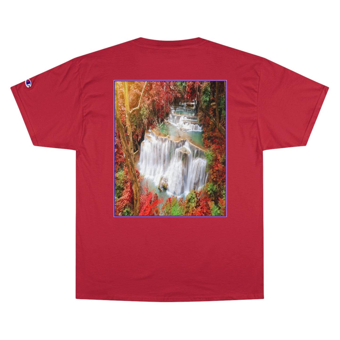 Champion T-Shirt - Deep forest waterfall in autumn scene at Huay Mae Kamin waterfall National Park Kanjanaburi - Thailand ASIA - Green Forest Home
