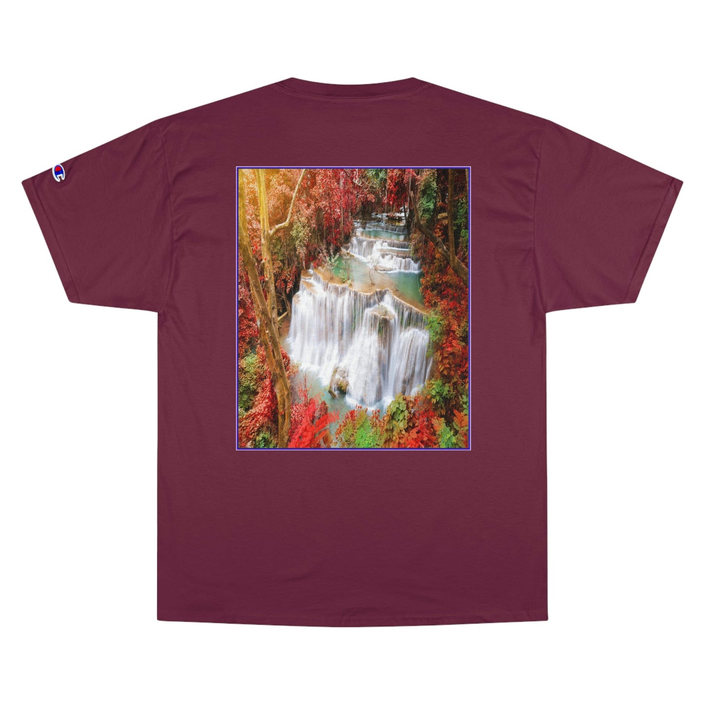Champion T-Shirt - Deep forest waterfall in autumn scene at Huay Mae Kamin waterfall National Park Kanjanaburi - Thailand ASIA - Green Forest Home