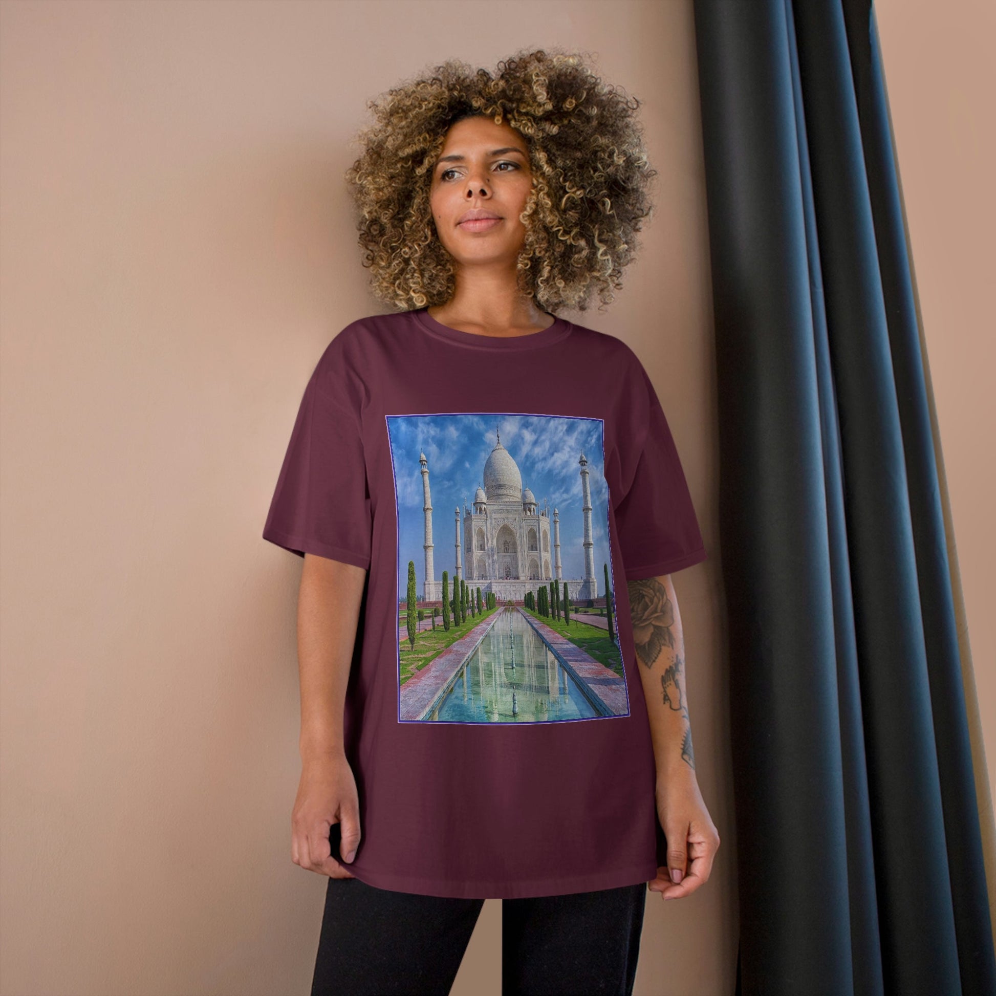 Champion T-Shirt - World Heritage site - Taj Mahal - India - Green Forest Home