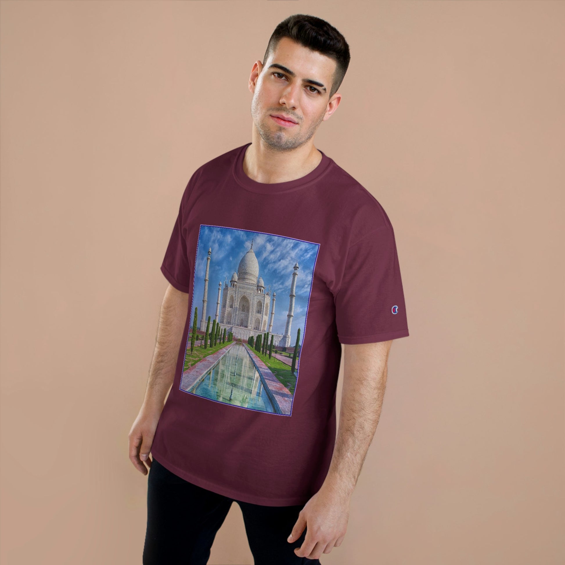 Champion T-Shirt - World Heritage site - Taj Mahal - India - Green Forest Home