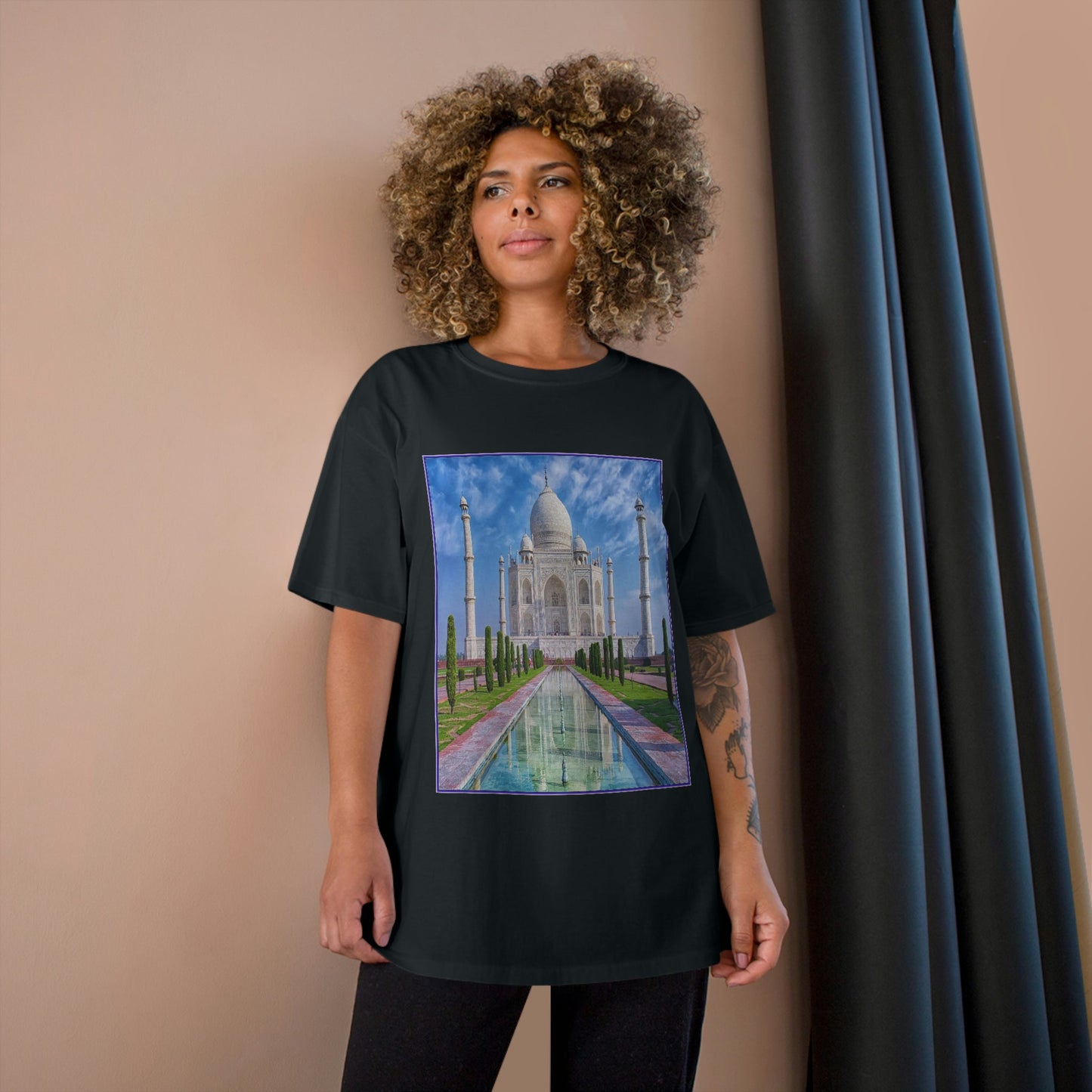 Champion T-Shirt - World Heritage site - Taj Mahal - India - Green Forest Home