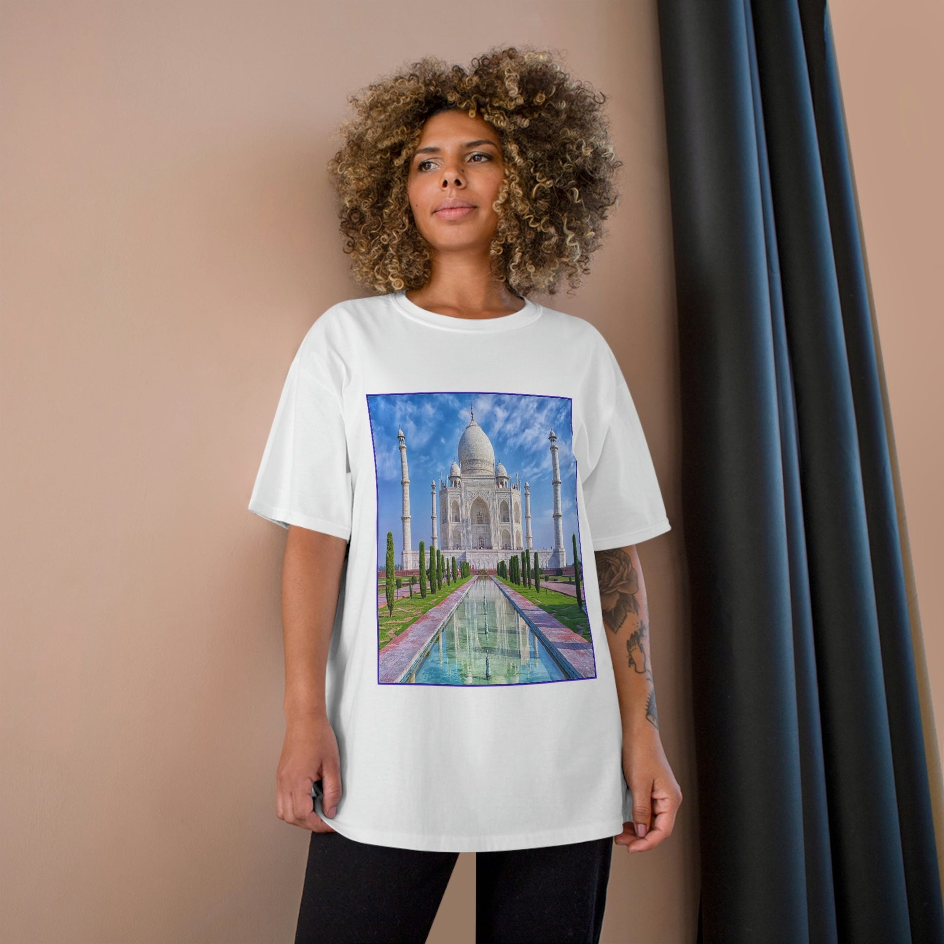 Champion T-Shirt - World Heritage site - Taj Mahal - India - Green Forest Home