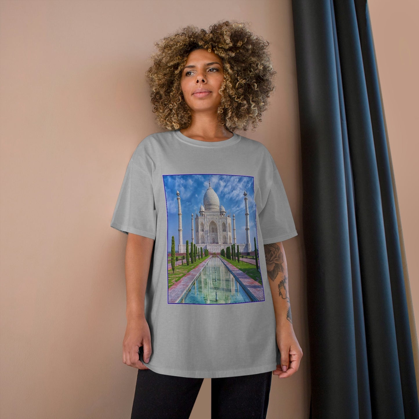 Champion T-Shirt - World Heritage site - Taj Mahal - India - Green Forest Home