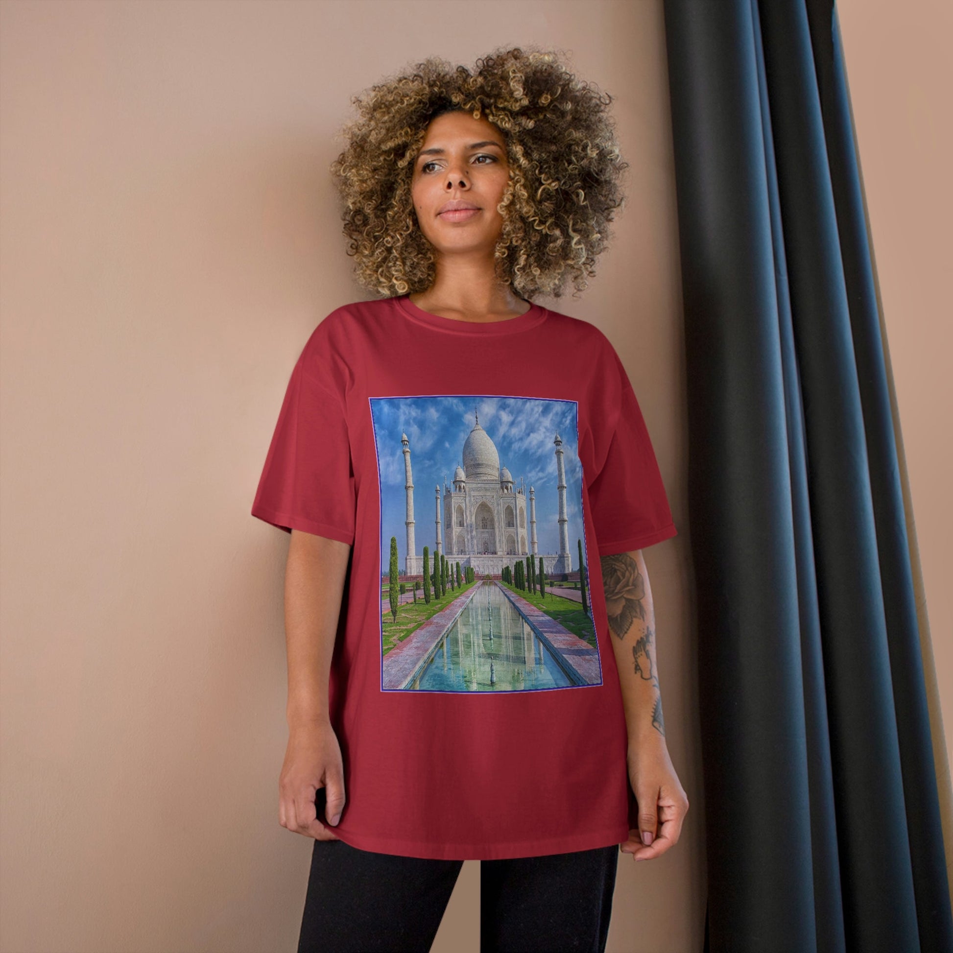 Champion T-Shirt - World Heritage site - Taj Mahal - India - Green Forest Home