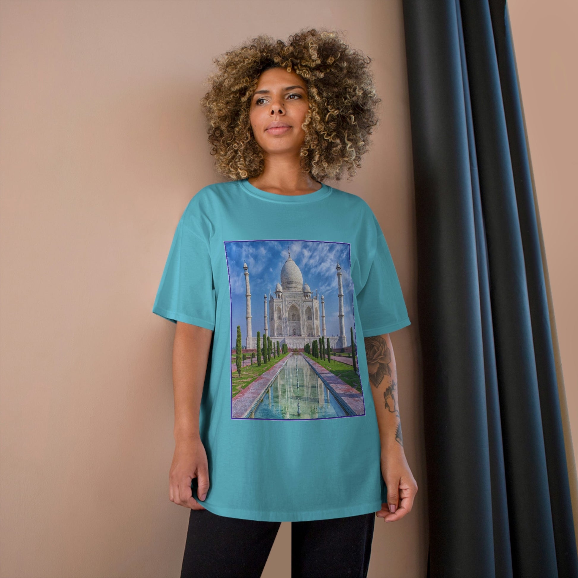 Champion T-Shirt - World Heritage site - Taj Mahal - India - Green Forest Home