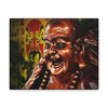 CHINA - SMALL Canvas Gallery Wraps - Bronze Coloured Budai Statue at a Taoist Shrine - Budai is Commonly Known as the Laughing Buddha - Green Forest Home