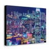 CHINA - SMALL Canvas Gallery Wraps - Lights of Hong Kong city at night viewed from Victoria Peak, China. HK - Green Forest Home