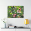 Classic Canvas - Flowering quince ( Chaenomeles speciosa ) flowers. Japan. - Multiple sizes - green sides - great quality - Green Forest Home