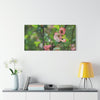 Classic Canvas - Flowering quince ( Chaenomeles speciosa ) flowers. Japan. - Multiple sizes - green sides - great quality - Green Forest Home