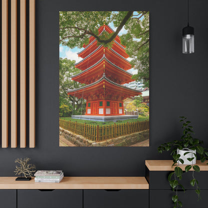 Classic Canvas - Tochoji Temple located in Hakata district - Japan - Multiple sizes - red sides - great quality - Green Forest Home