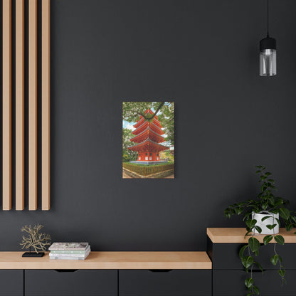 Classic Canvas - Tochoji Temple located in Hakata district - Japan - Multiple sizes - red sides - great quality - Green Forest Home