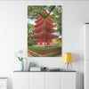 Classic Canvas - Tochoji Temple located in Hakata district - Japan - Multiple sizes - red sides - great quality - Green Forest Home