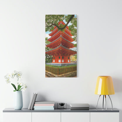 Classic Canvas - Tochoji Temple located in Hakata district - Japan - Multiple sizes - red sides - great quality - Green Forest Home