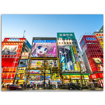 Classic Matte Paper Poster - Akihabara district Tokyo - The district is a major shopping area for electronic, computer, anime, games and otaku goods - JAPAN - Green Forest Home